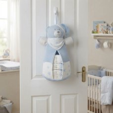 BW-112-3006S: Baby Teddy Nappy/ Diaper Storage Bag - Sky